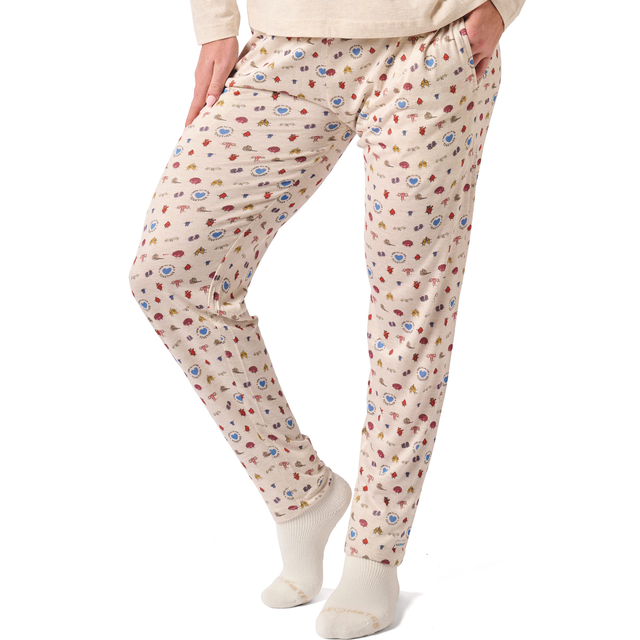 Women's Modal Sleep Pant shown in Organ Party (Tan)