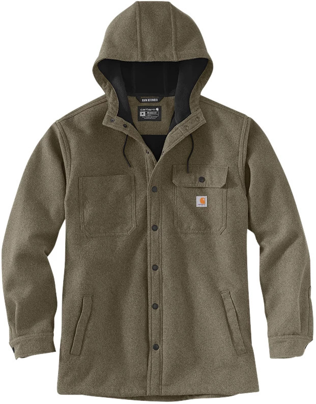 Men s Carhartt Rain Defender Heavyweight Hooded Shirt Jac Super Shoes