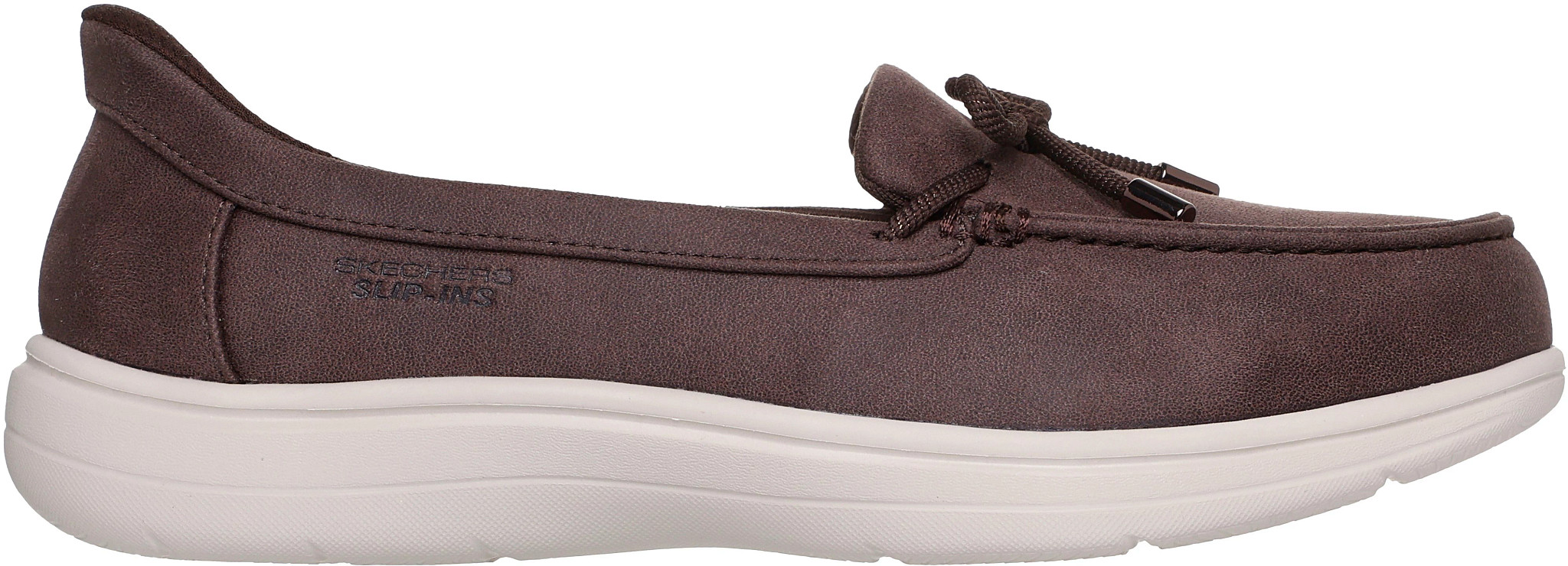 Women's Skechers Slip-Ins On The Go Flex Lana shown in Chocolate (Brown)
