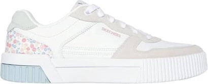 Women's Skechers Jade Dainty Florals shown in White/Multi (White)