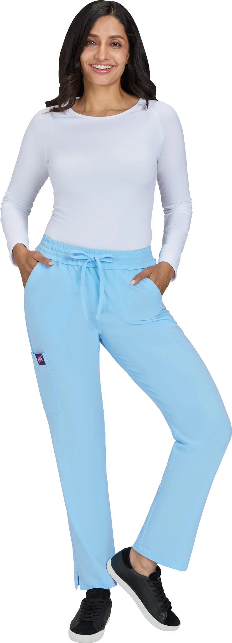 Women's Koi Betsey Johnson Bergamot Cargo Pant shown on model 