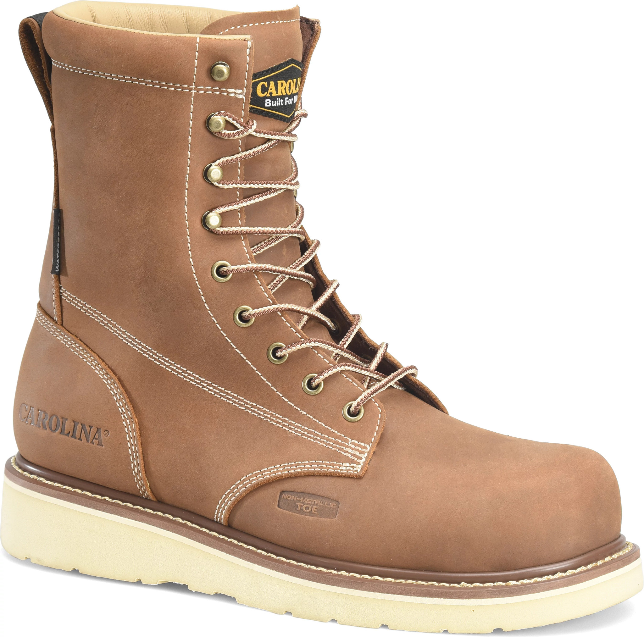 Men s 8 Waterproof Comp Toe Wedge Work Boot Carolina Shoe