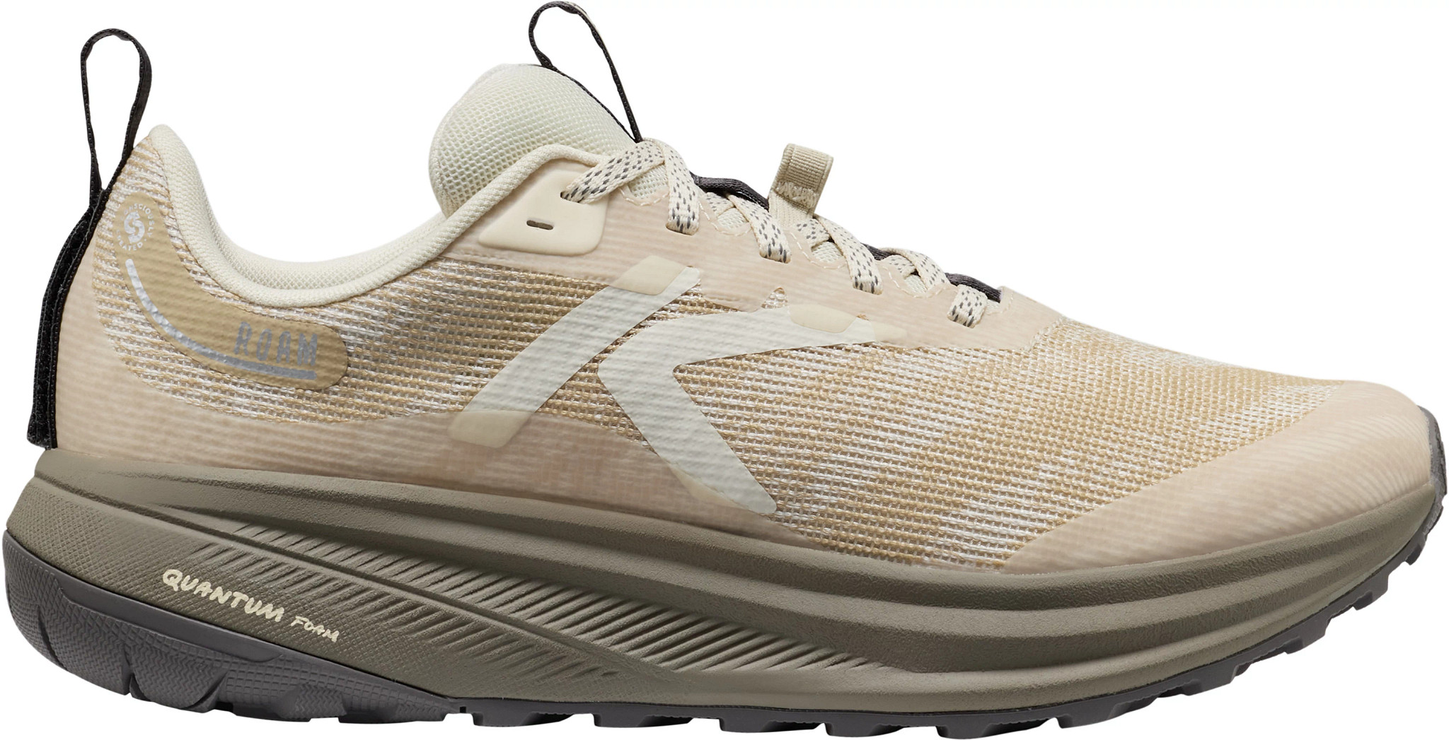Men's Keen Roam Trail Runner shown in Birch Brindle (Brown)