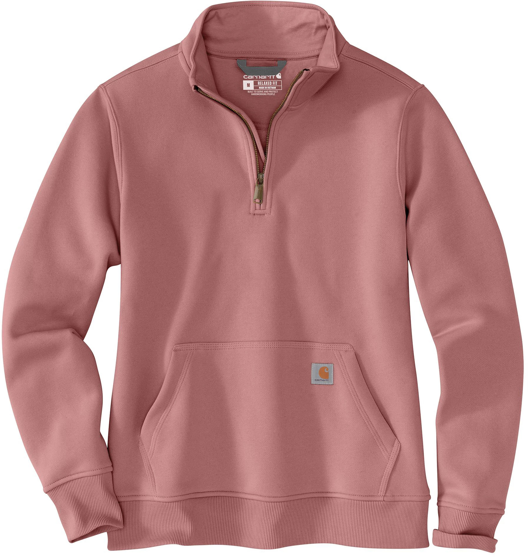 Carhartt Relaxed Fit Midweight Quarter Zip Mock Neck Sweatshirt