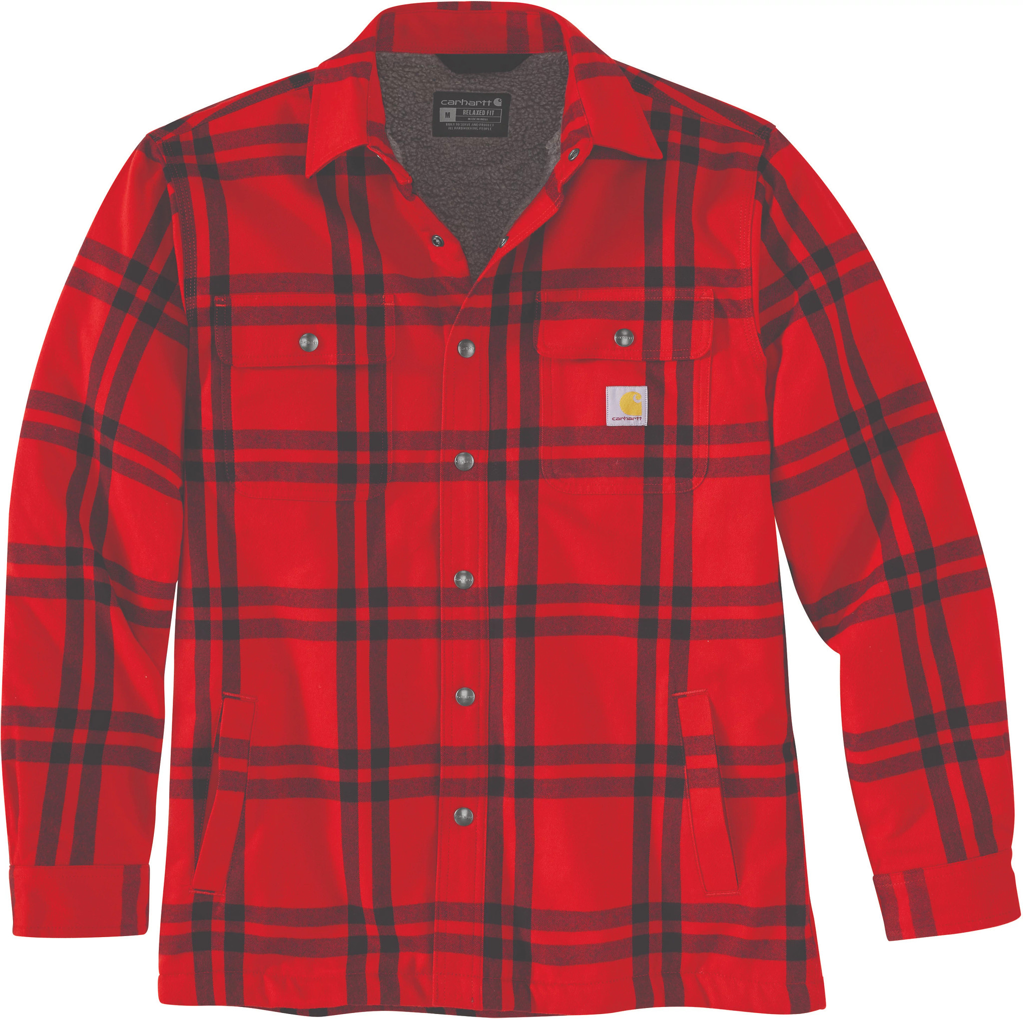 Carhartt Relaxed Fit Flannel Sherpa Lined Shirt Jac Super Shoes