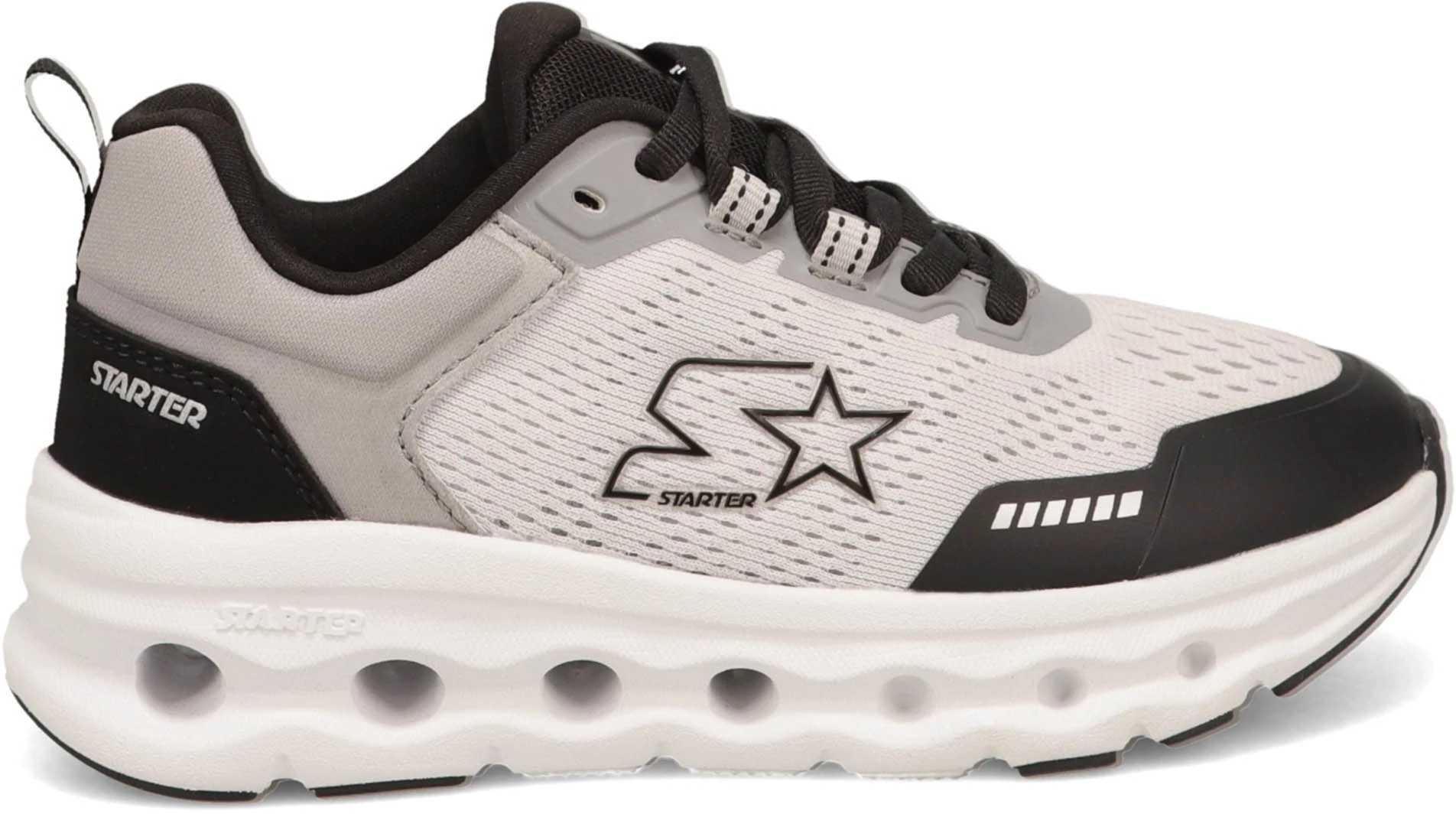 Boy's Starter Bolt Runner shown in White/Grey/Black (White)