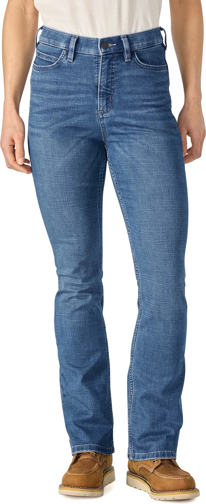 Women's Carhartt Tiller High Rise Bootcut Denim shown in Denim Sea Haze (Blue)
