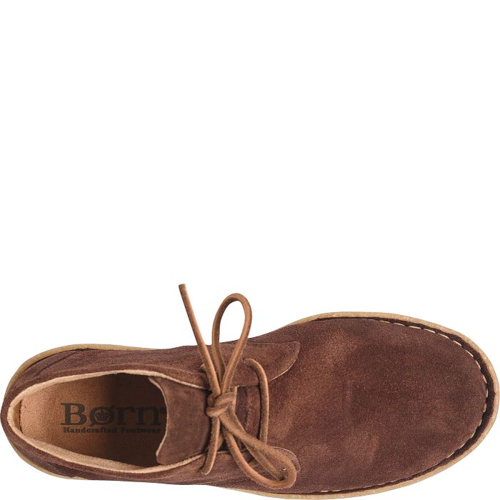 BORN Women's Naula II Bootie - Rustic Fold-Over Cuff Ankle Boot In Earthy Suede & Nubuck