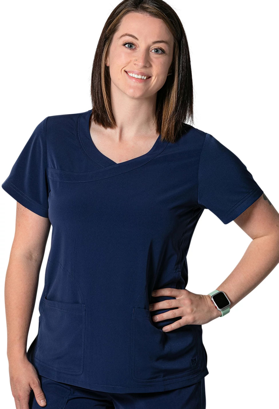 Women's Willow Brook Shelby Y Neck shown in Navy (Blue)