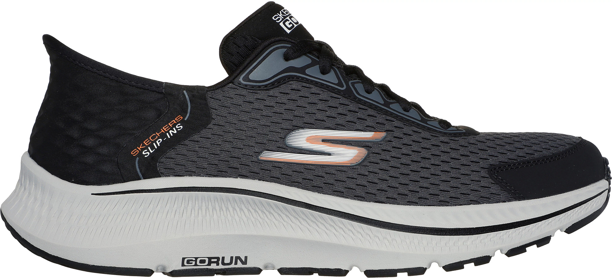 Men's Skechers Slip-Ins Go Run Consistent Empowered Runner shown in Charcoal (Grey)