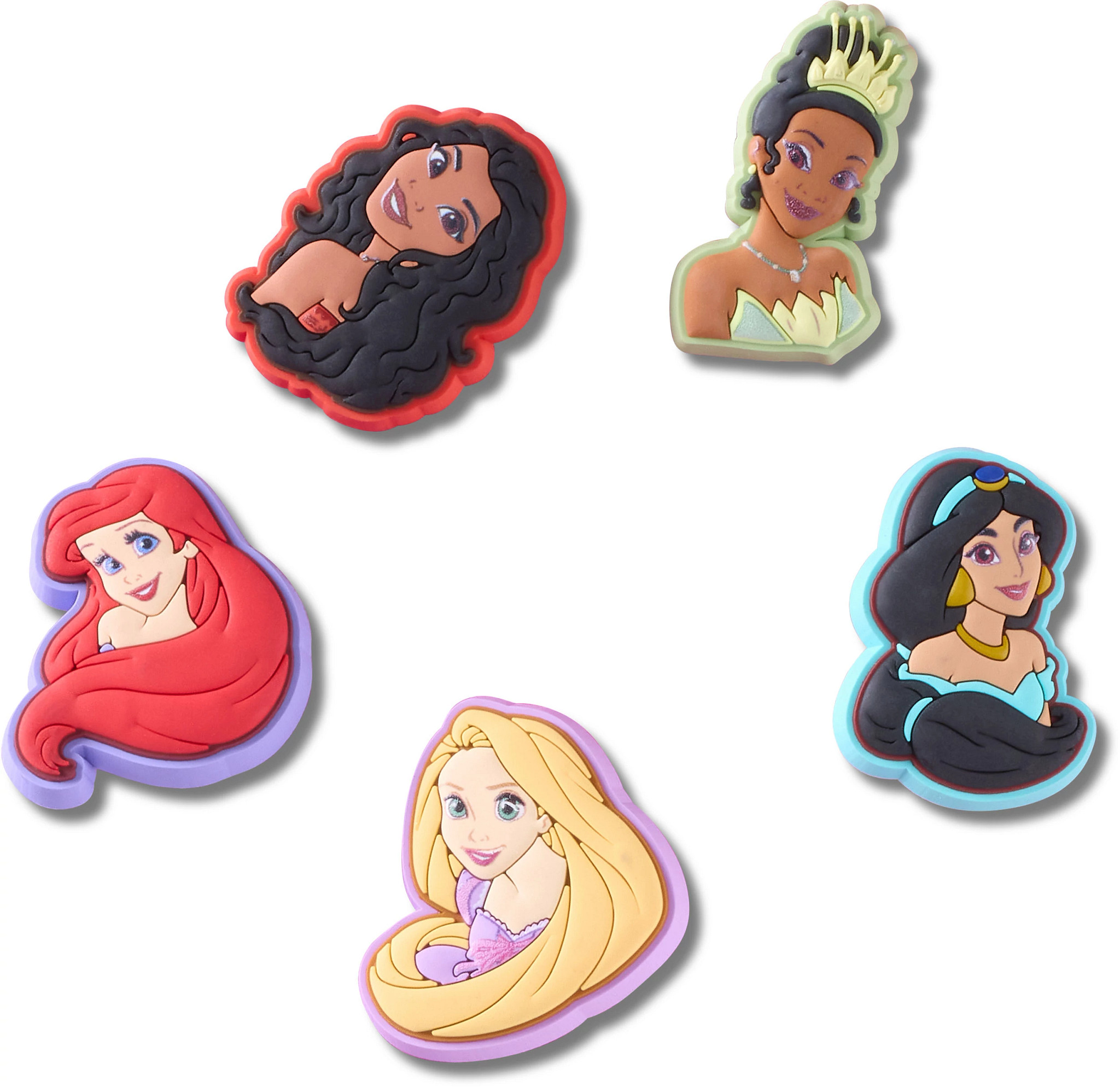 Unisex Crocs Disney Princess 5 Pack Jibbitz shown in Multi (Multicolor)