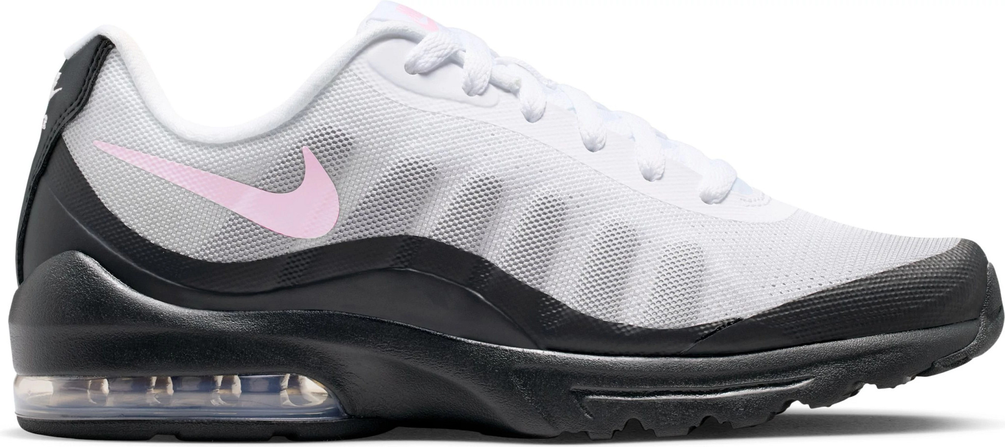 Women's Nike Air Max Invigor Trainer shown in White/Pearl Grey/Black/P (White)