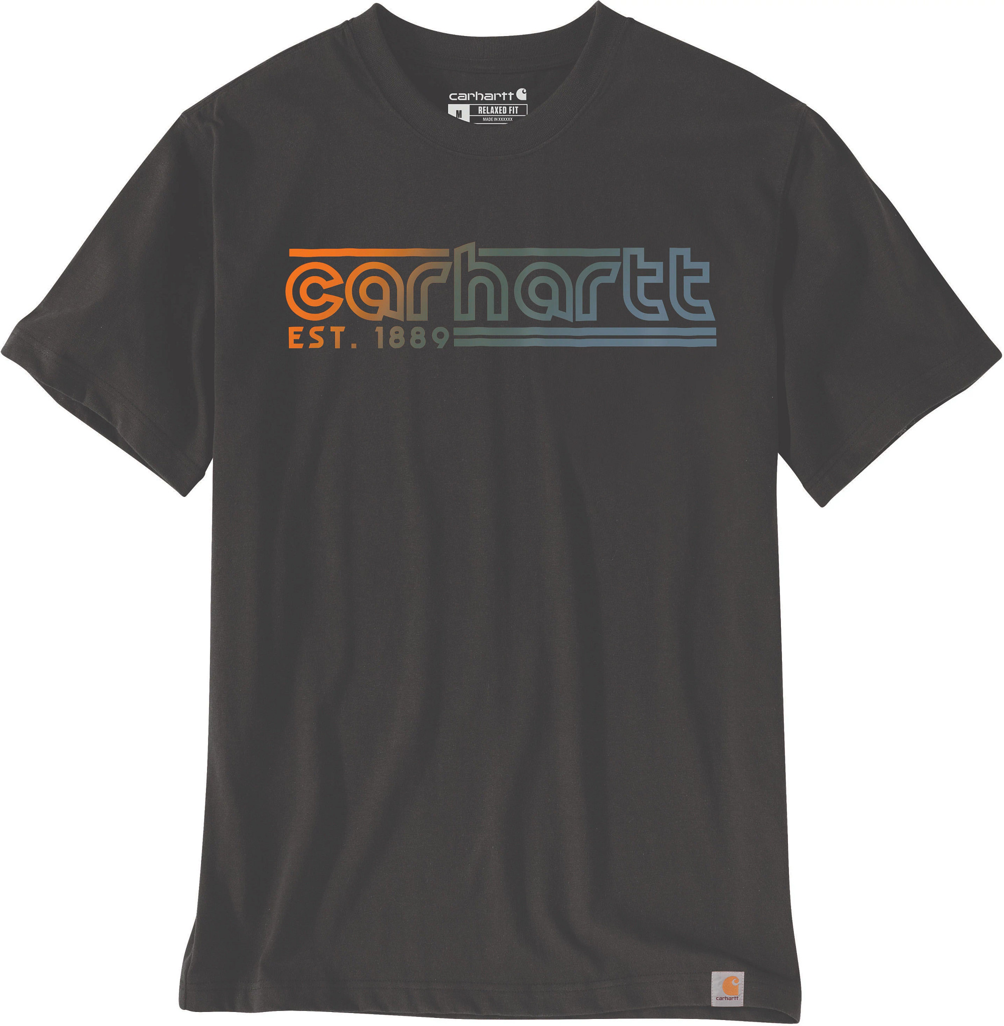 Men's Carhartt Relaxed Lightweight Short Sleeve Logo Graphic T-Shirt shown in Black (Black)