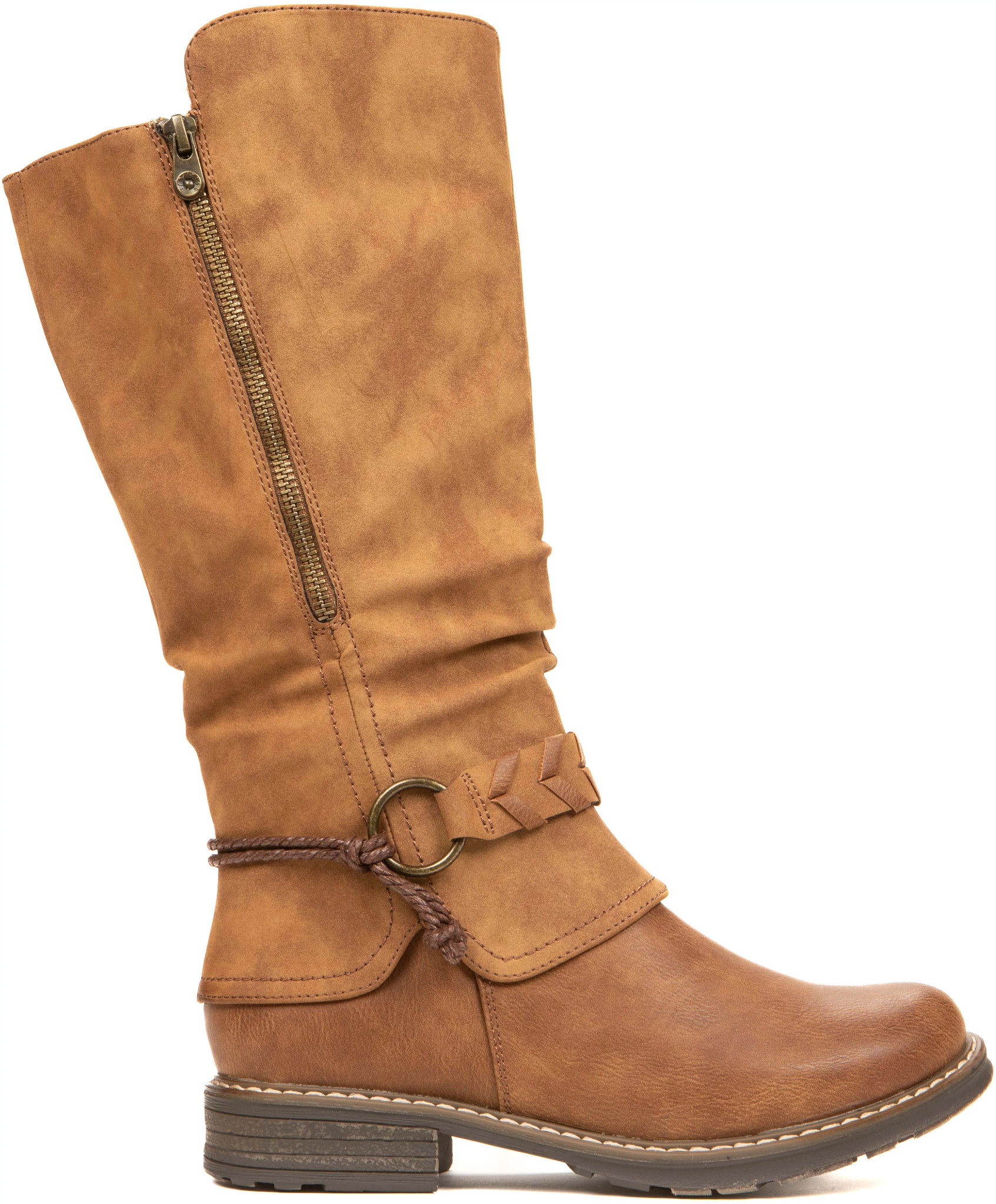Women's Patrizia Kabuta Side Zip Boot shown in Brown (Brown)