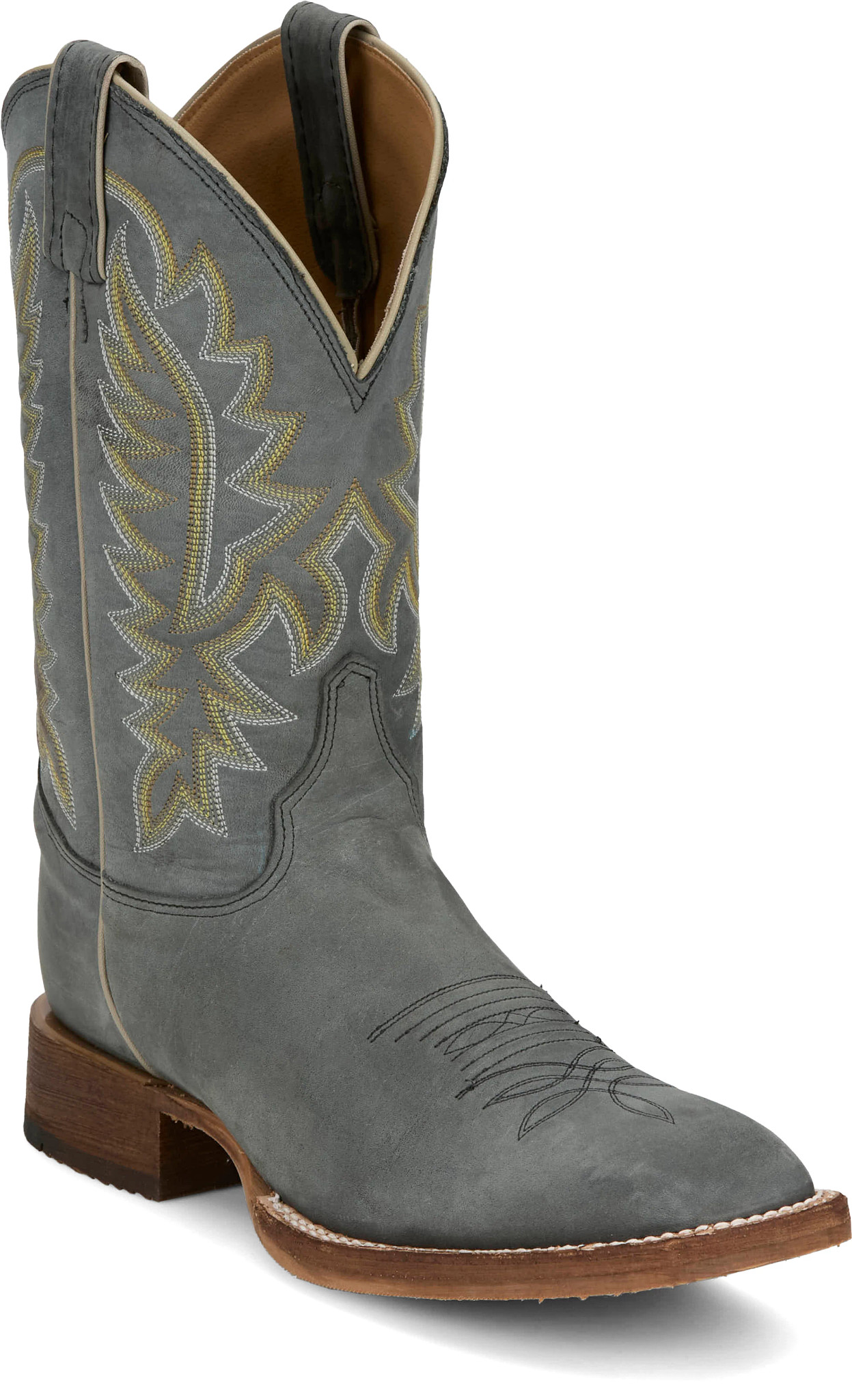 JUSTIN MEN'S CADDO COPPER BENT RAIL WESTERN BOOTS - newest SQUARE TOE 2520 10.5D