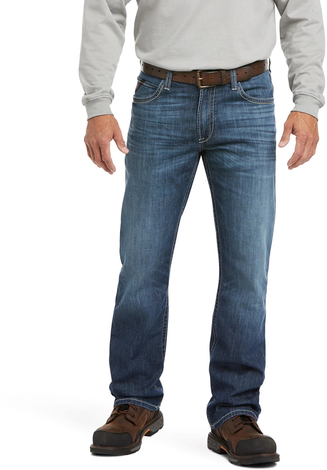Men's Ariat Fr M4 Relaxed Duralight Stretch Boundary shown in Denim (Blue)