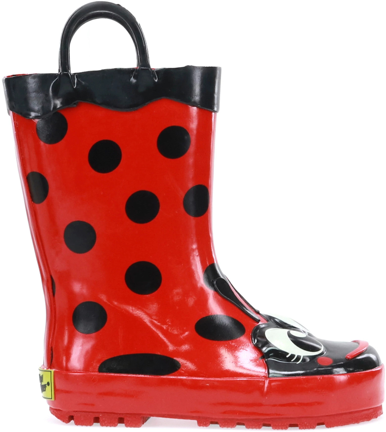 Toddler Girl's Western Chief Lucy Ladybug Rainboot shown in Red (Red)