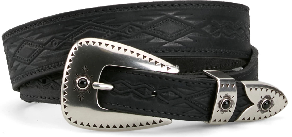 Tony Lama Women's Dakota Belt shown in Black (Black)
