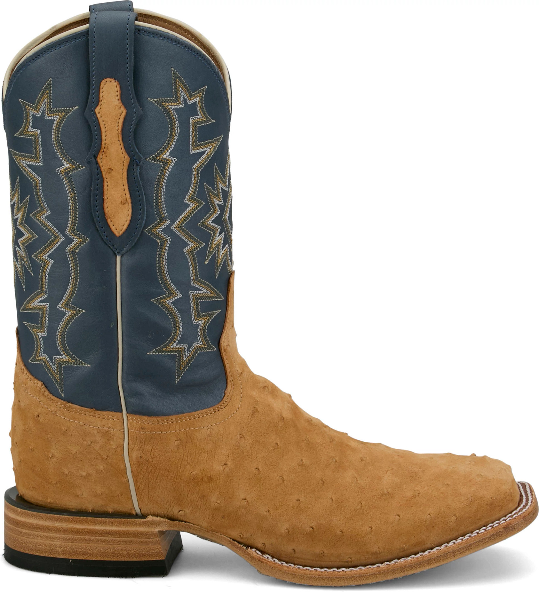 Men's Tony Lama Carlos 11" Full Quill Ostrich shown in Cognac (Brown)