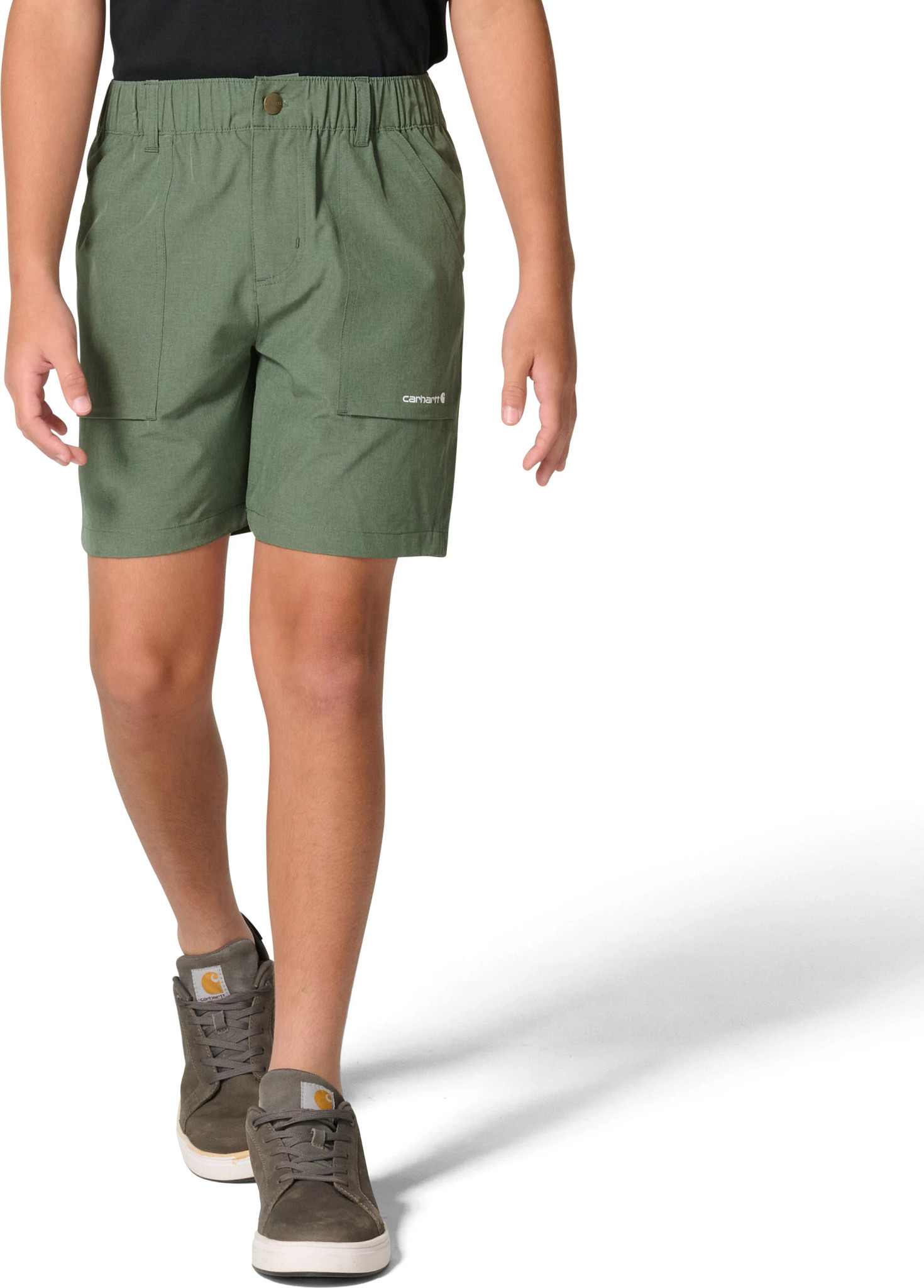 Boy's Carhartt Rugged Flex shown in Laurel Wreath Heather (Green)