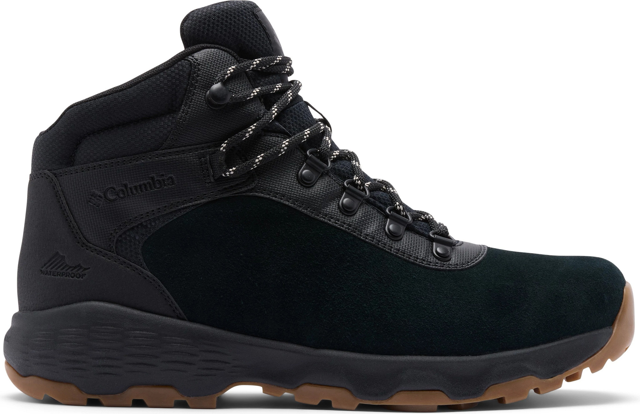 Men's Columbia Newton Wander Waterproof Hiker shown in Black Gum (Black)