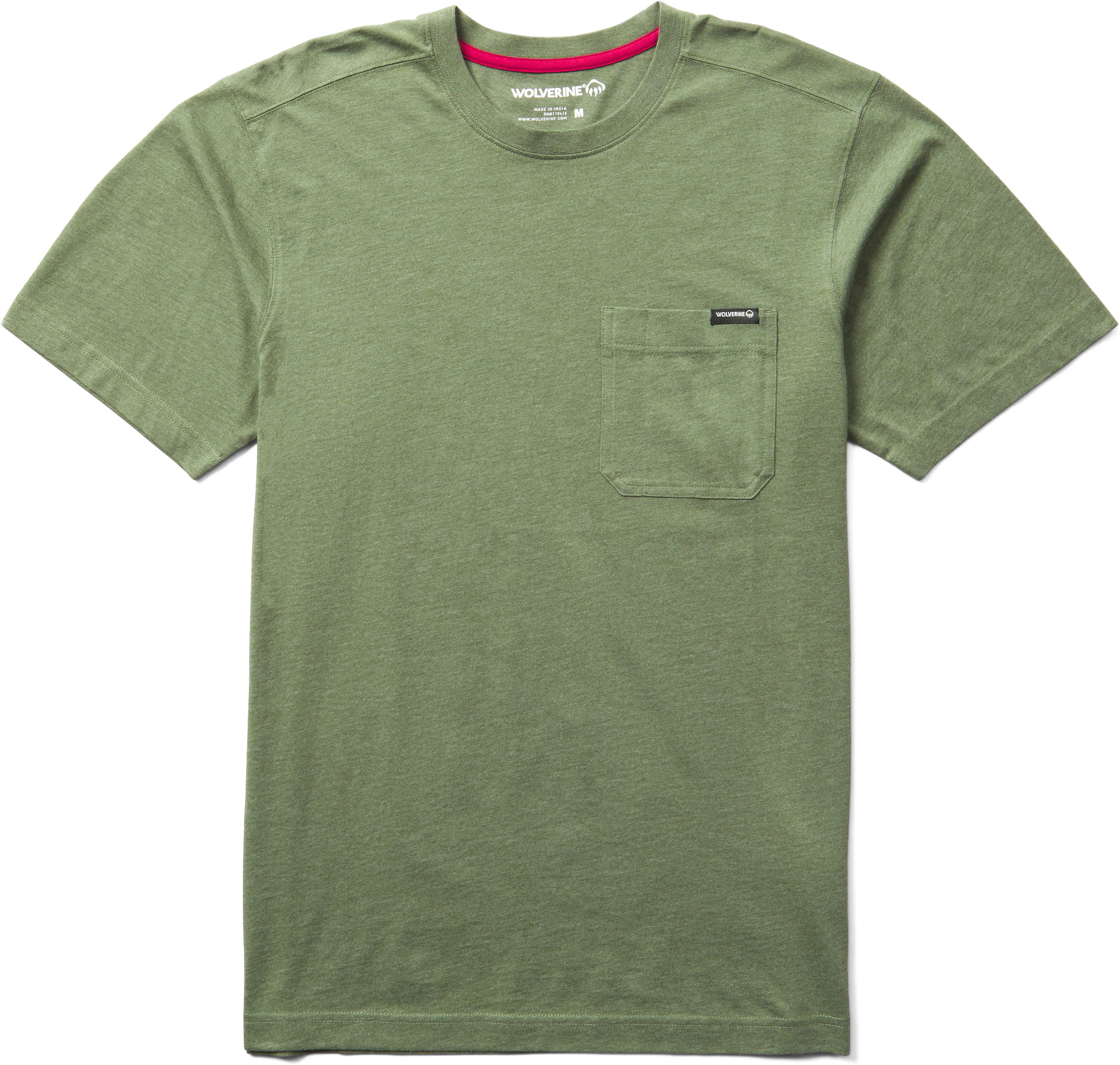 Men's Wolverine Classic Pocket Short Sleeve T-Shirt shown in Bronze Green (Green)
