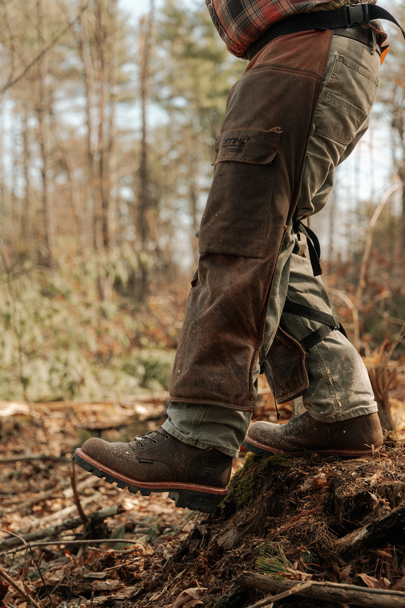 Super Logger 9" Waterproof Insulated Steel Toe  shown on model 