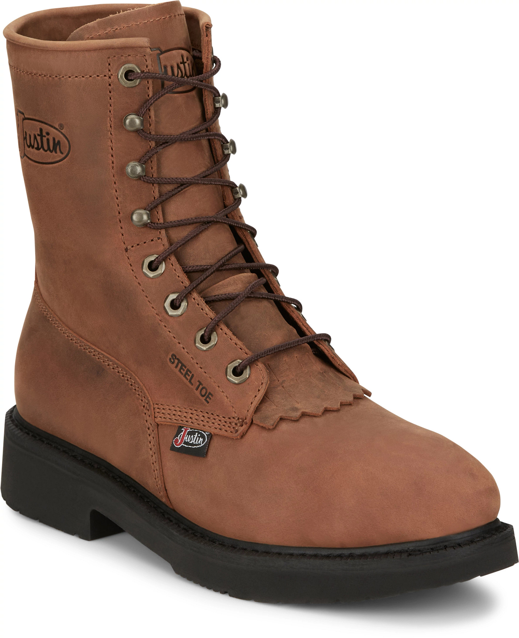 Brown lace hotsell up work boots