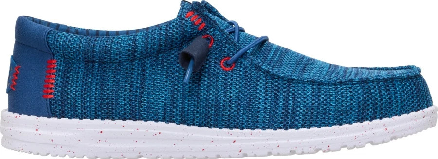 Men's Hey Dude Wally Stretch Sox shown in Blue Multi (Blue)