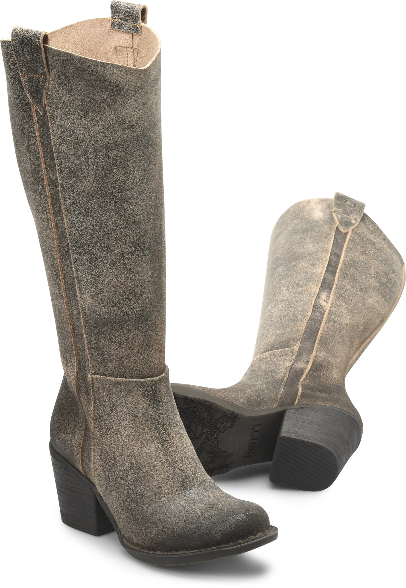 Born joly tall suede double buckle strap boots best sale