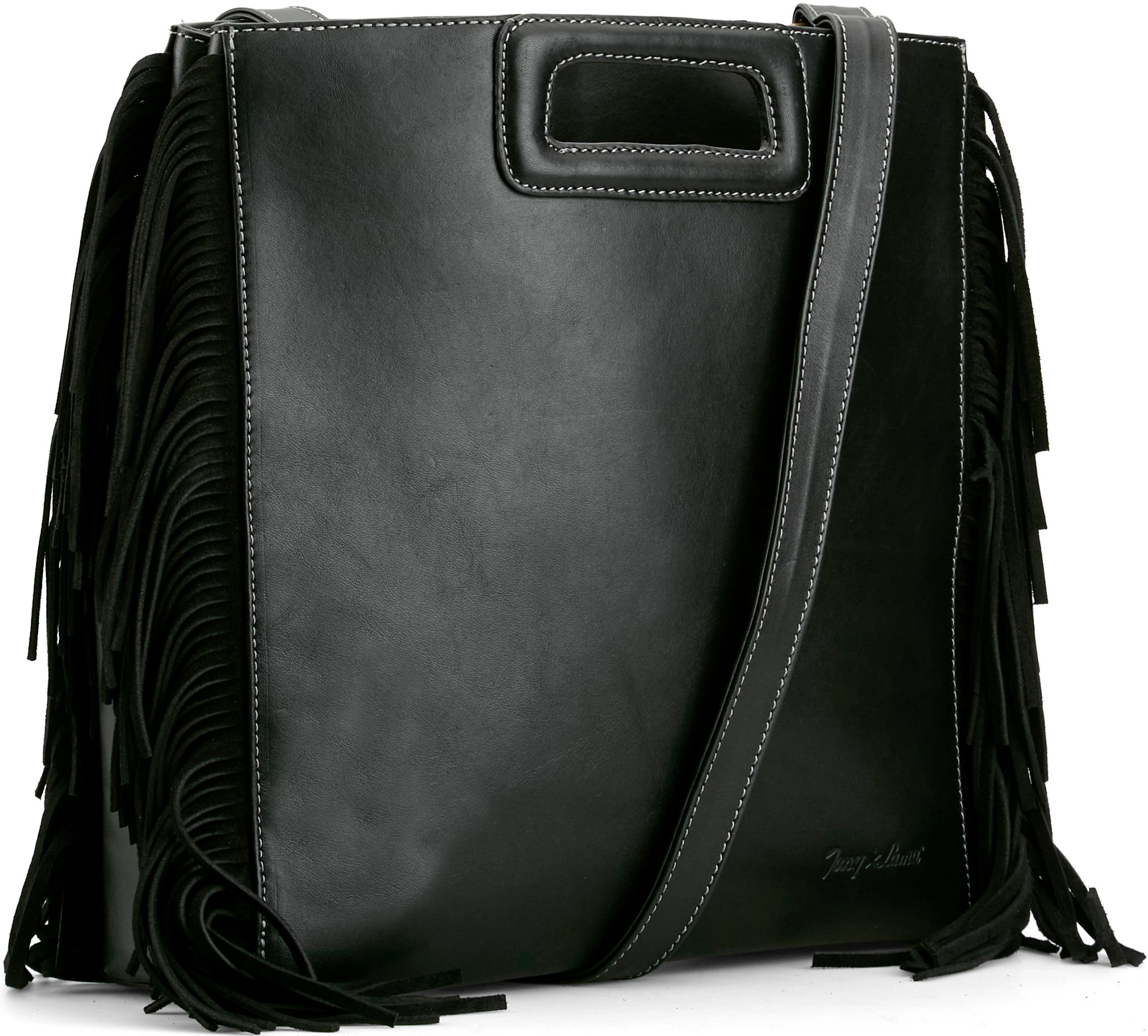 Tony Lama Large Fringe Handbag shown in Onyx (Black)