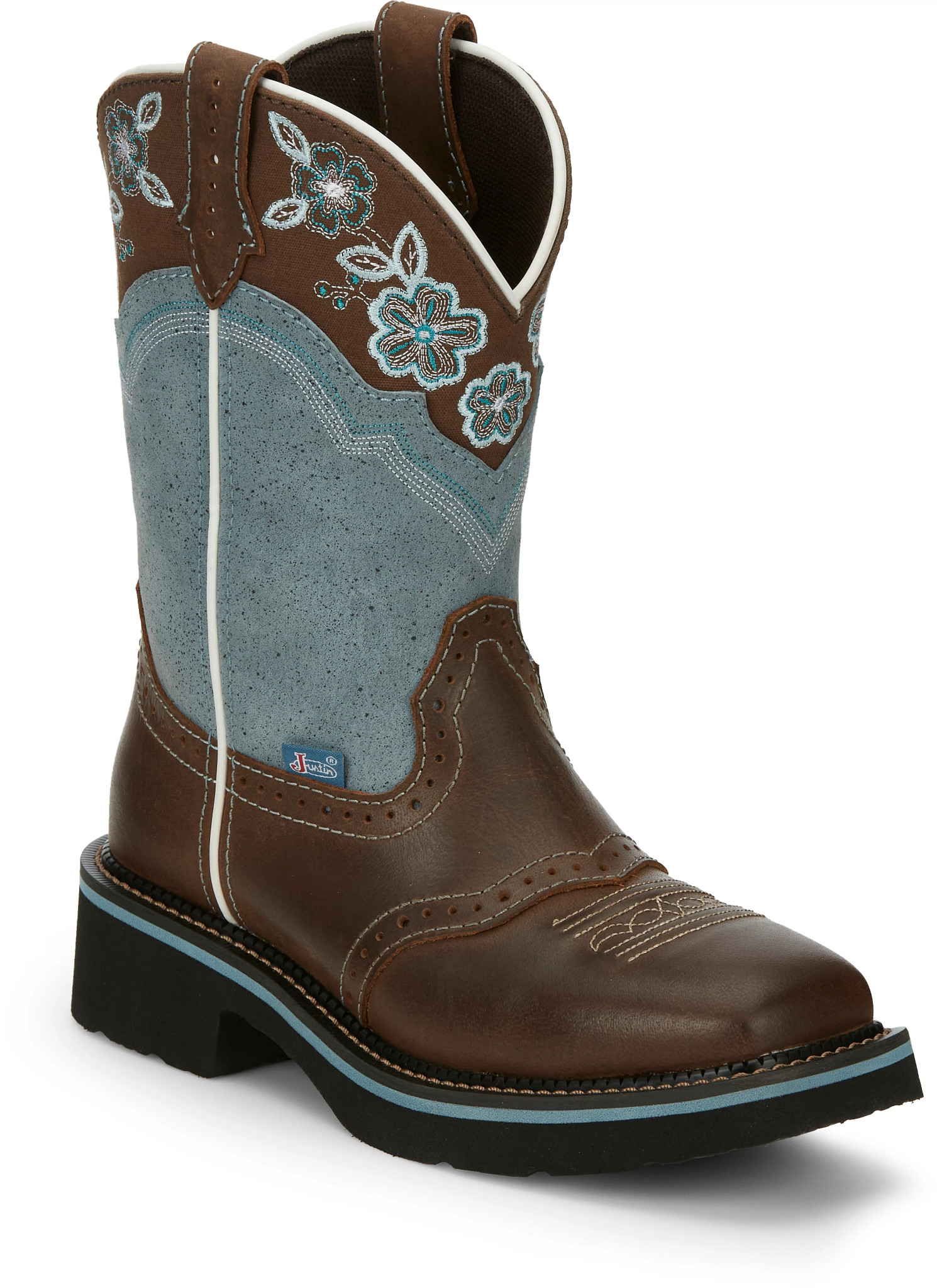 Blue justin hot sale boots