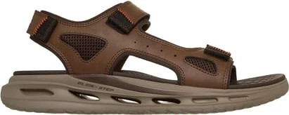 Men's Skechers Orvan Gamble River Sandal shown in Brown (Brown)