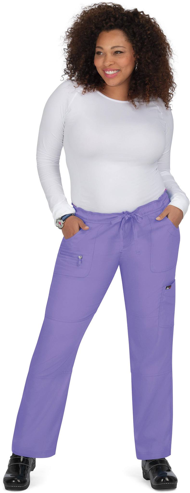 Women's Koi Lite Peace Cargo Pant shown in Purple (Purple)