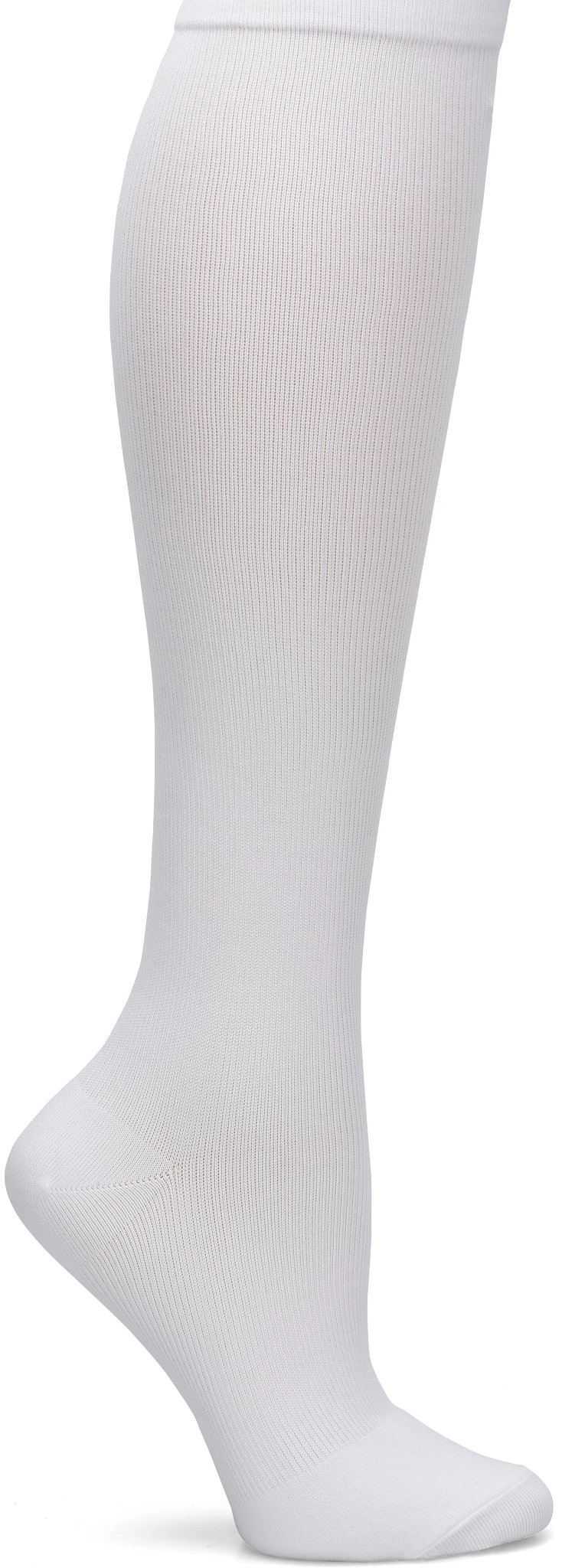 Women's Nurse Mates Wide Calf Compression Sock shown in White (White)