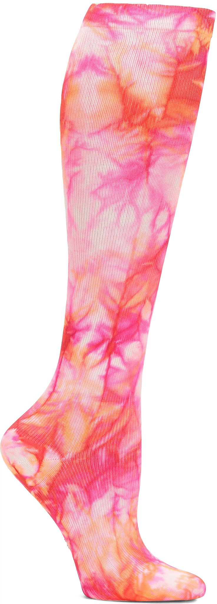 Extra Wide Calf Compression Socks se muestra en la Fuchsia Flame (Rosa)
