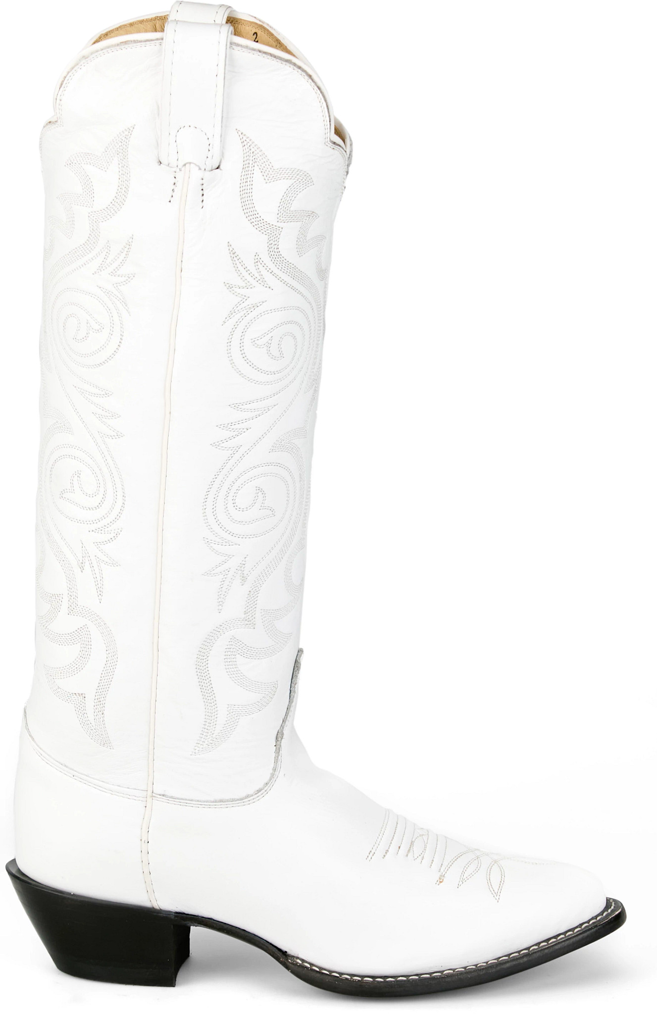 Women's Justin Boots Rodeo Queen 16" Western shown in Snow (White)