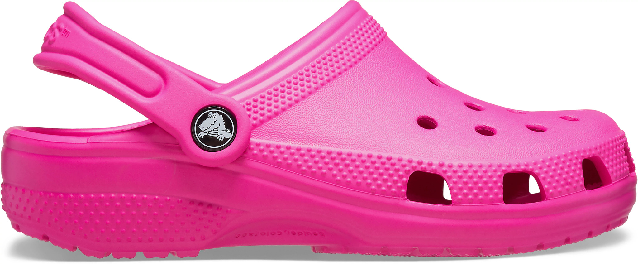Girl's Crocs Classic Clog shown in Pink Crush (Pink)