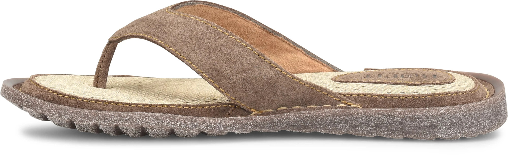 New NWOB Mens Born Owen Distressed Brown Suede Comfort Flip Flops Sandals Sz 12M Owen II | Born Shoes main image 3