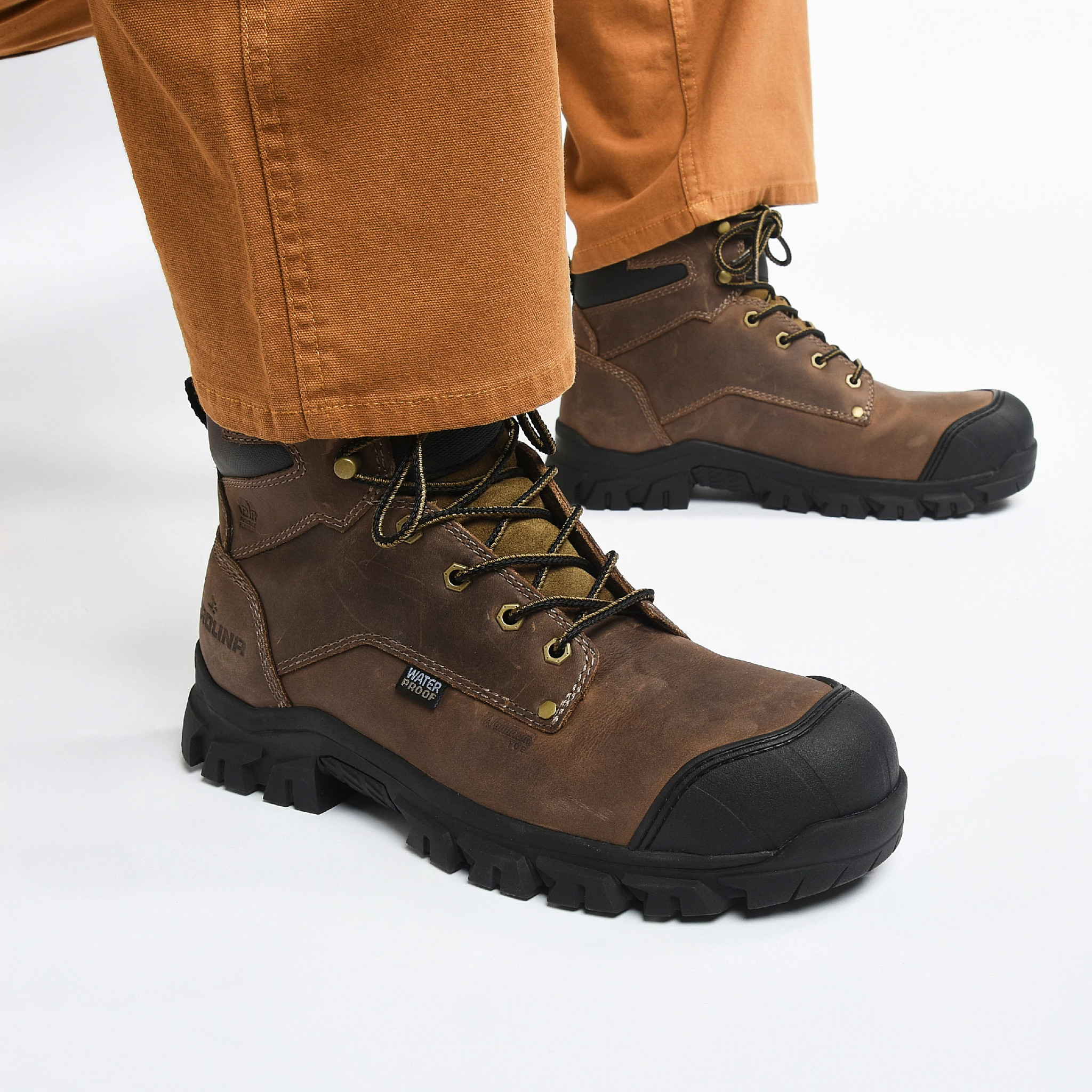 Gruntz 6" Waterproof Aluminum Toe shown on model 