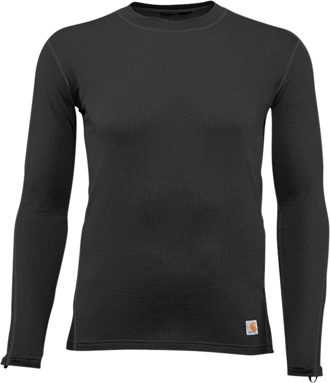Men's Carhartt Force Lightweight Base Layer Crewneck shown in Black (Black)