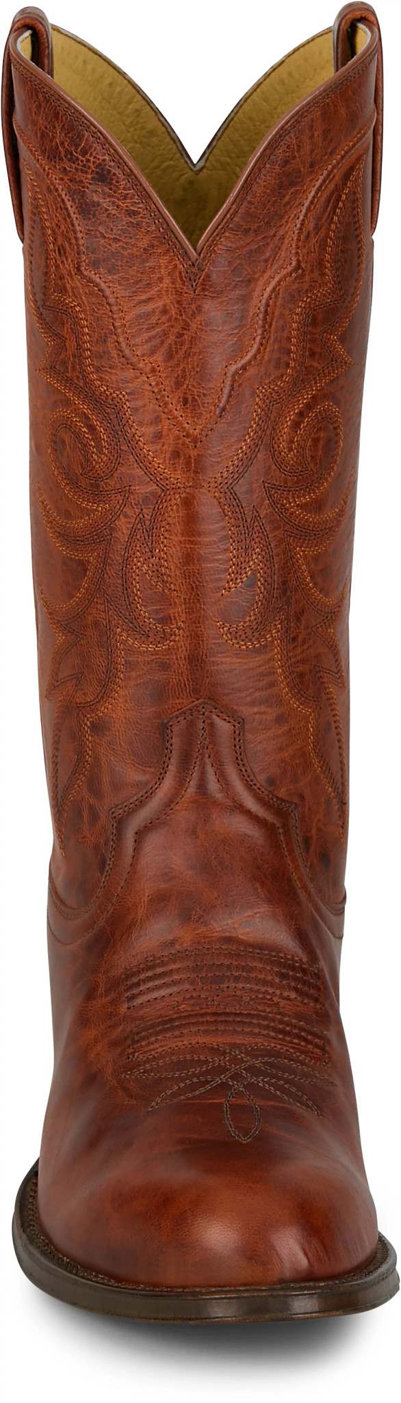 Bottes Western Cowboy Homme Tony Lama Creedance – Cuir De Vache Marron – Large Carré – USA