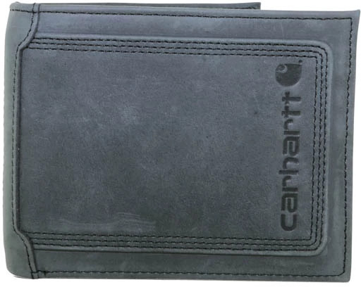 Men's Carhartt Detroit Passcase Wallet shown in Black (Black)