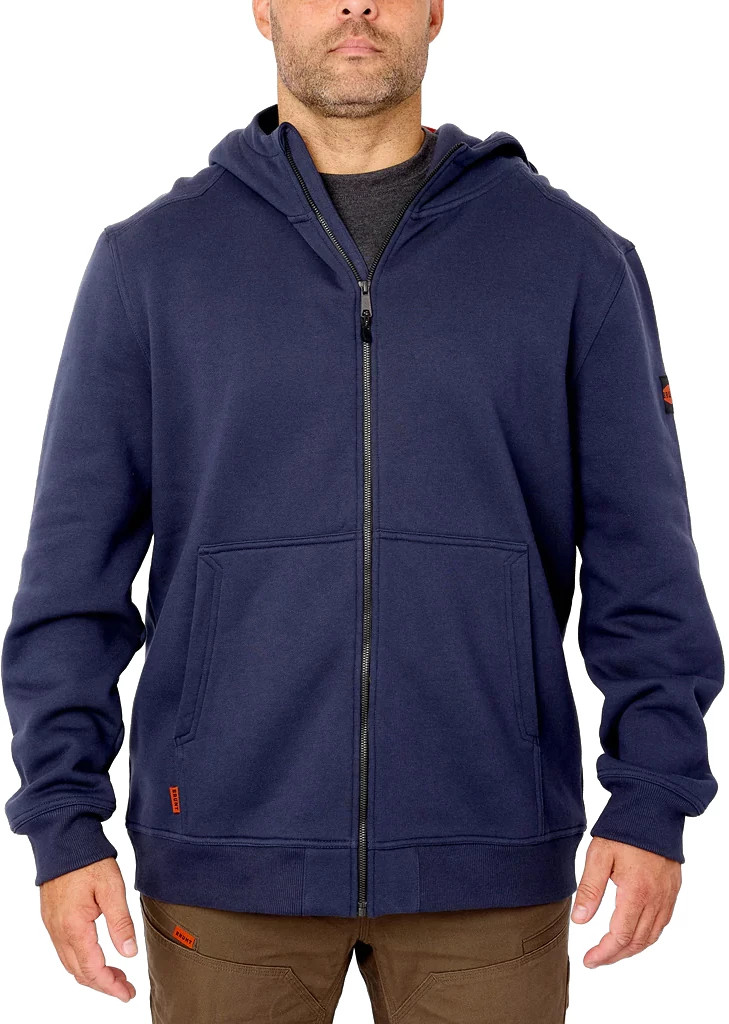 Men's Brunt Workwear Shevlin Full Zip Hoodie shown in Navy (Blue)