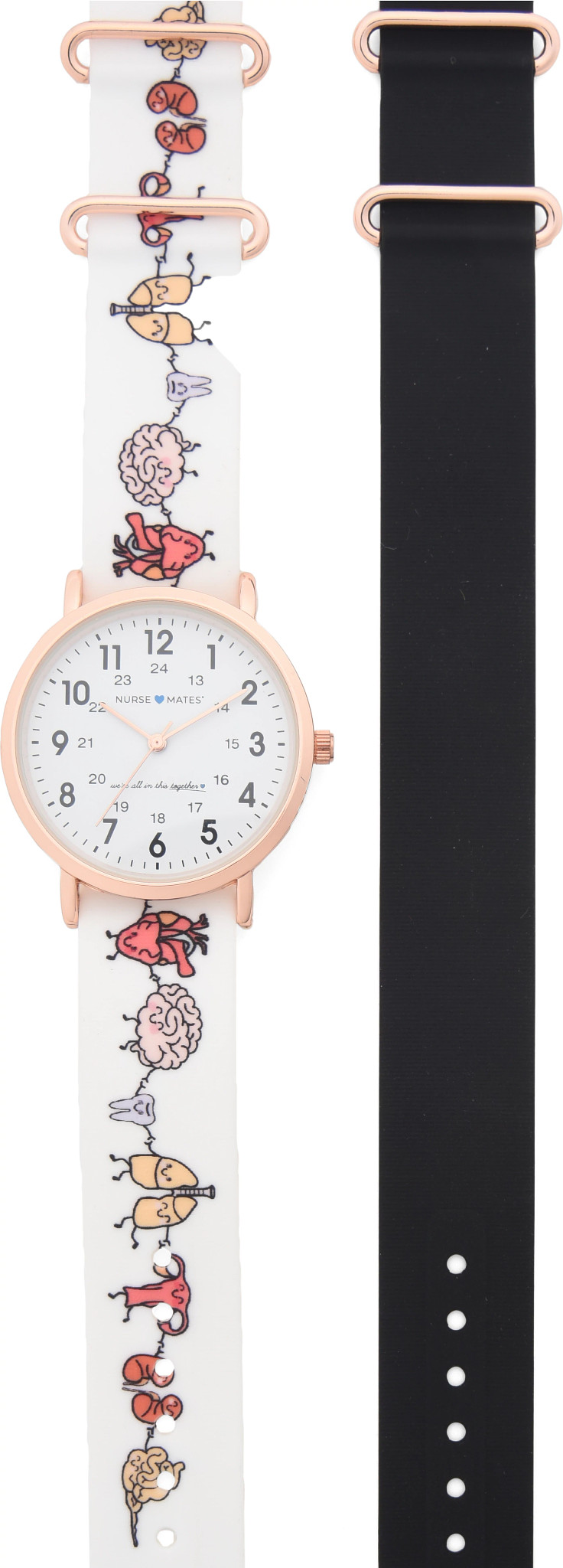 Organ Party Dual Strap Watch se muestra en la Organ Party (Multicolor)
