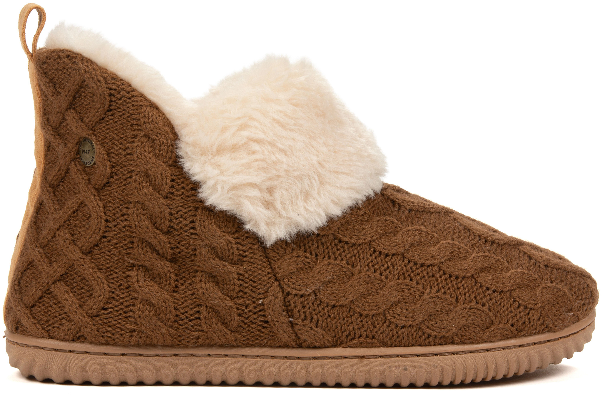 Women's Dearfoams Moritz shown in Chestnut (Brown)