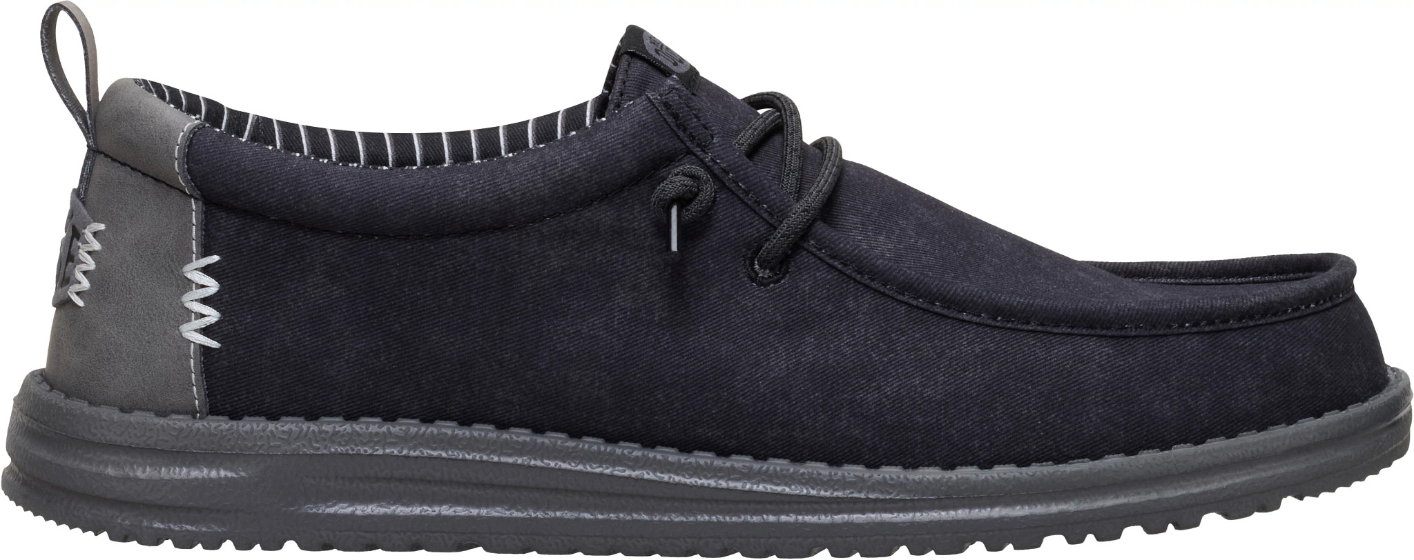 Men's Hey Dude Wally Vintage Classic shown in Black Oyster (Black)
