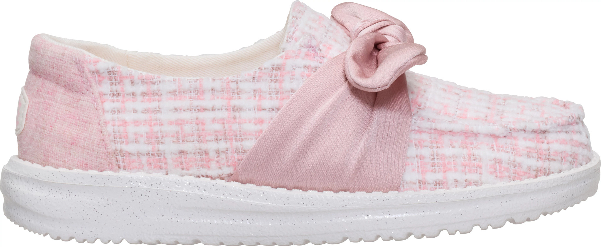 Girl's Hey Dude Wendy Bow Tweed shown in Pale Pink (Pink)