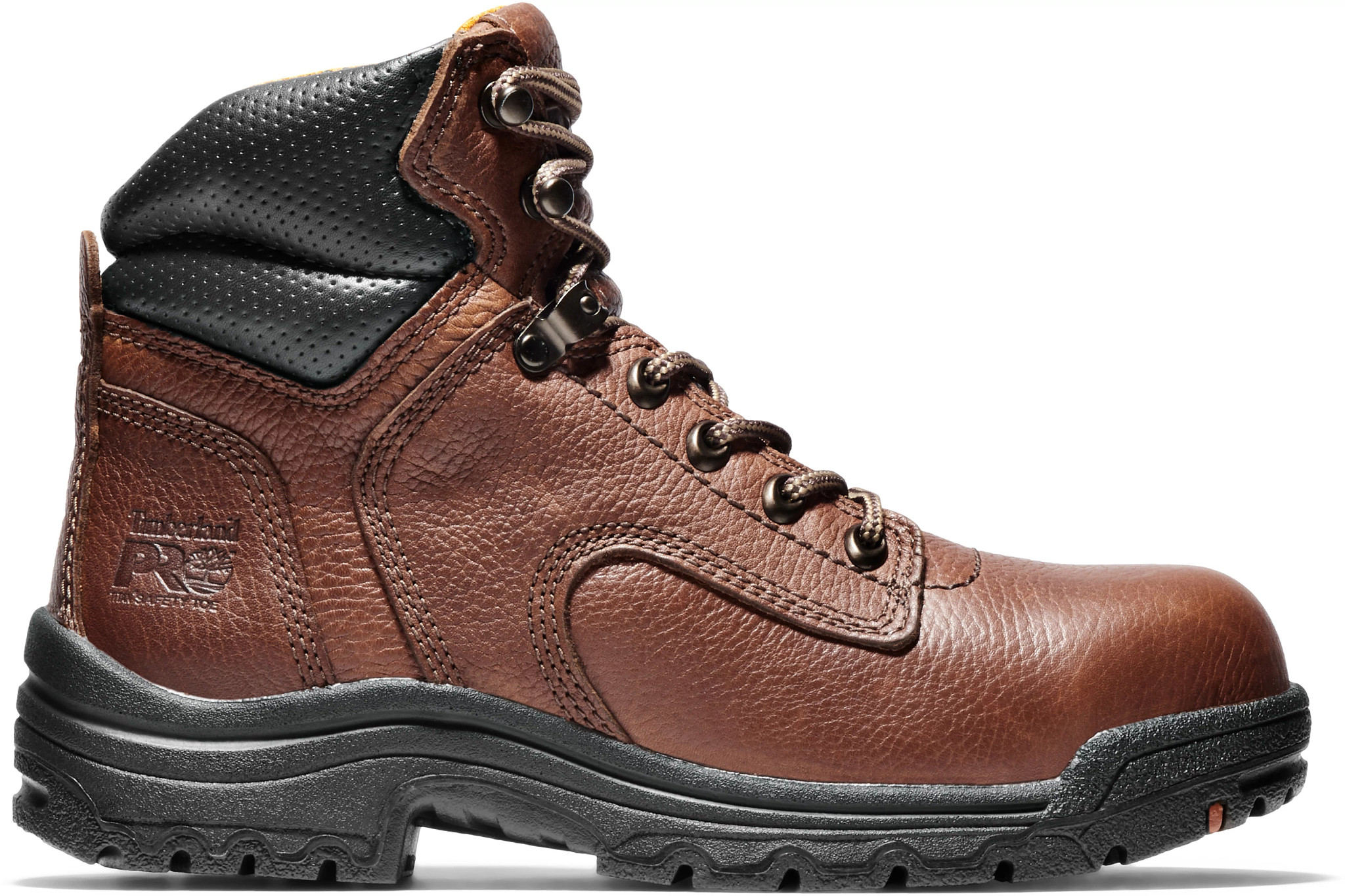 Women's Timberland Pro 6 Inch Alloy Toe Eh Titan shown in Brown (Brown)