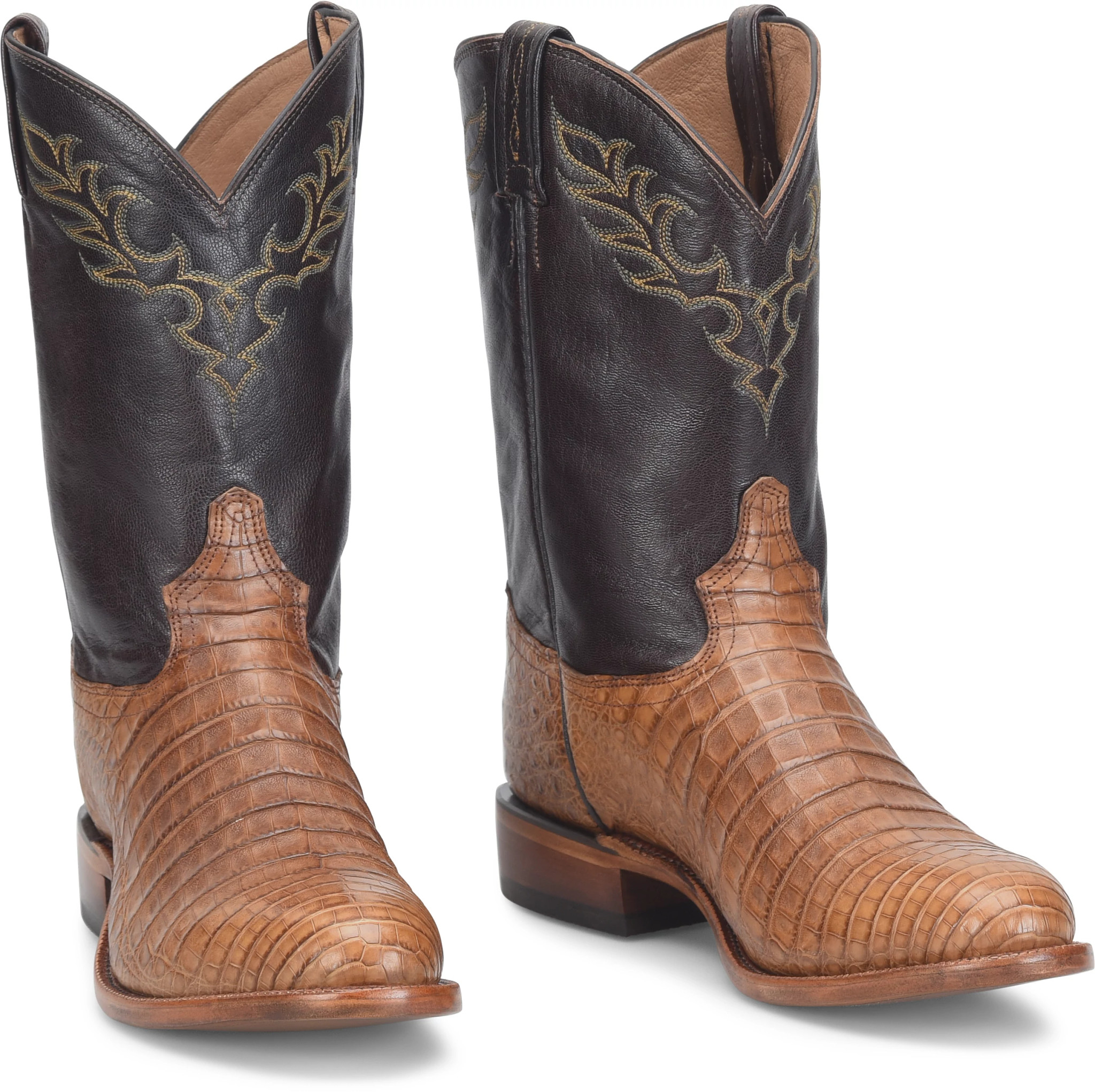 Tony Lama H8074 Pecan high quality Monterey Crunch Leather Cowboy Boots